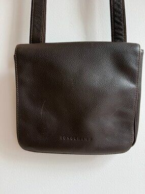 Brown Leather Messenger Bag | Longchamp